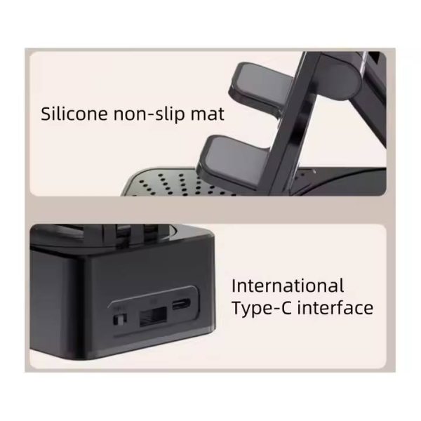 3 In 1 Rotating Mobile Holder Bluetooth Speaker & Power Bank - Image 2